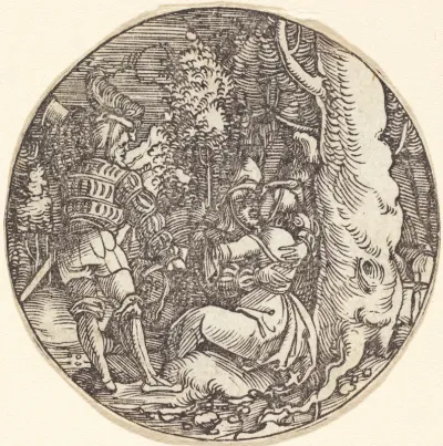 The Embrace (A Couple of Lovers by a Tree)