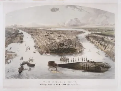 The Empire City, Birdseye View of New York and Environs