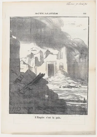 The Empire means Peace, from 'News of the day,' published in Le Charivari, October 19, 1870
