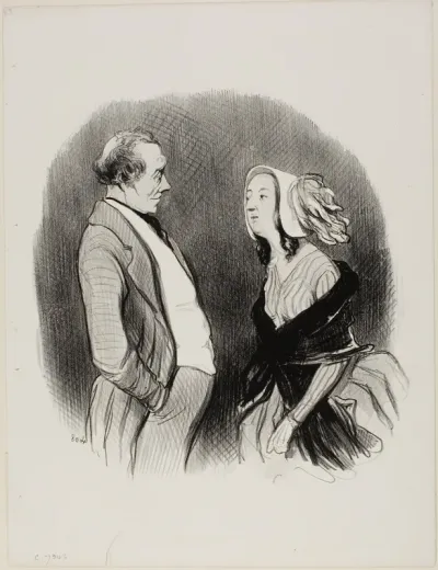 The Engagement of an Artist. “- So you want an engagement in my theatre..... very well Mademoiselle...... since you are so pretty, it will be 1200 Francs.... that's of course what you will be paying me each year! - I accept... under the condition tha
