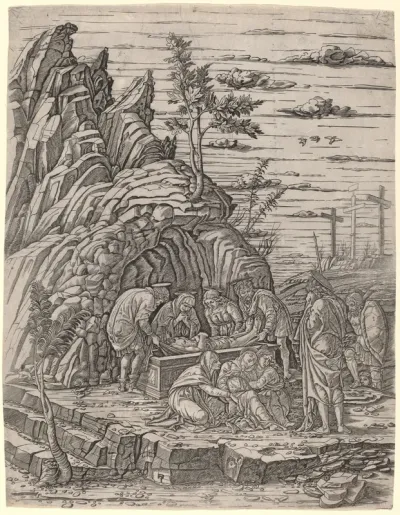 The Entombment with Three Birds