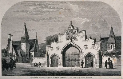 The entrance gateway of the City of London Cemetery