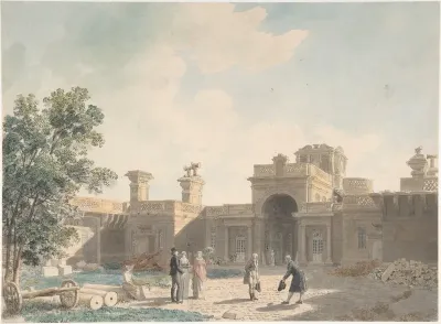 The Entrance Portico of the Château d'Anet, seen from the interior of the courtyard