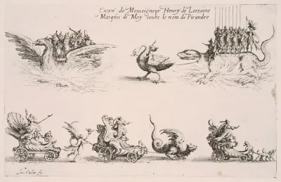 The entry of Henry de Lorraine as Pirandre, from the series Combat à la Barrière