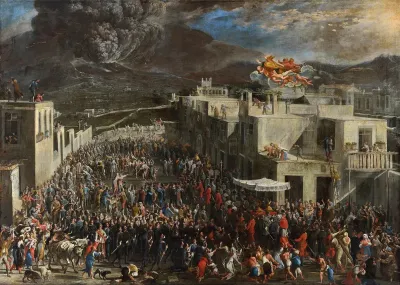 The eruption of the Vesuvius in 1631