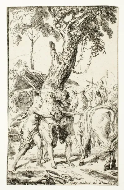 The Escape of M. de Belle-Isle, Prisoner in the Attakapas, plate four from Les Nouveaux Voyages aux Indes Occidentales