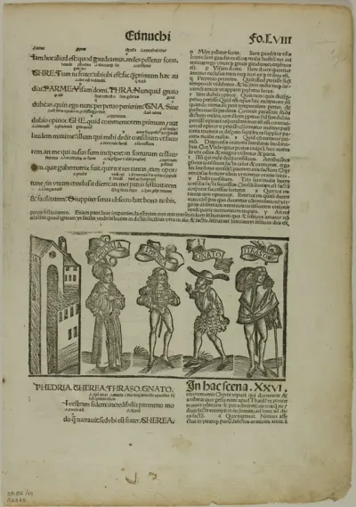 The Eunuch from Terenti cum directorio, Plate 29 from Woodcuts from Books of the 15th Century