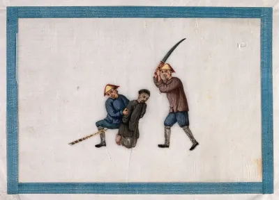 The execution by sword of a Chinese man