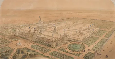 The Exhibition Building Melbourne 1880, from the South East Showing the Main Hall