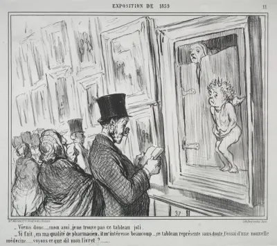 The Exhibition of 1859 (plate 11): Come here, my friend, I do not find this painting beautiful