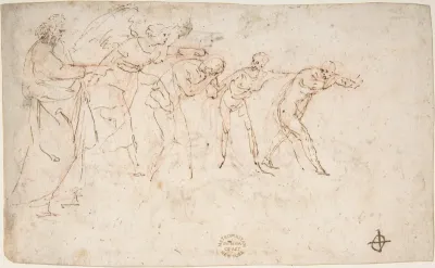The Expulsion of Adam and Eve from Paradise (recto); Studies for the Same Composition (verso)