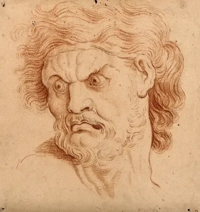 The face of an angry man