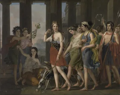 The Fair Anthia Leading her Companions to the Temple of Diana in Ephesus