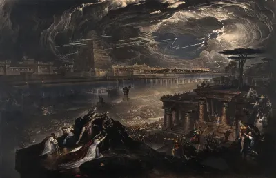 The fall of Babylon; Cyrus the Great defeating the Chaldean army