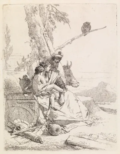 The Family of the Oriental Peasant, from the Scherzi di Fantasia