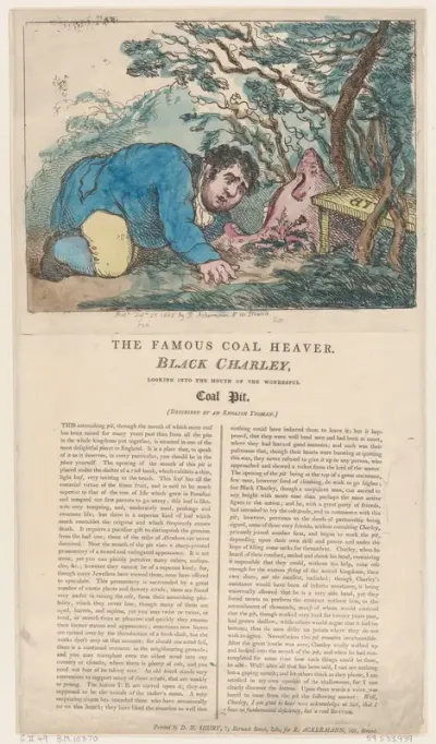 The Famous Coal Heaver Black Charley Looking into the Mouth of the Wonderful Coal Pit