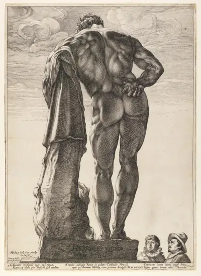 The Farnese Hercules, from Three Famous Antique Statues at Rome