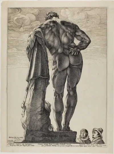 The Farnesian Hercules, plate one from Three Famous Antique Sculptures