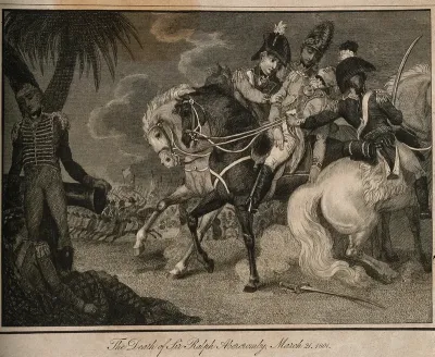 The fatal wounding of Sir Ralph Abercrombie at Alexandria, 1801