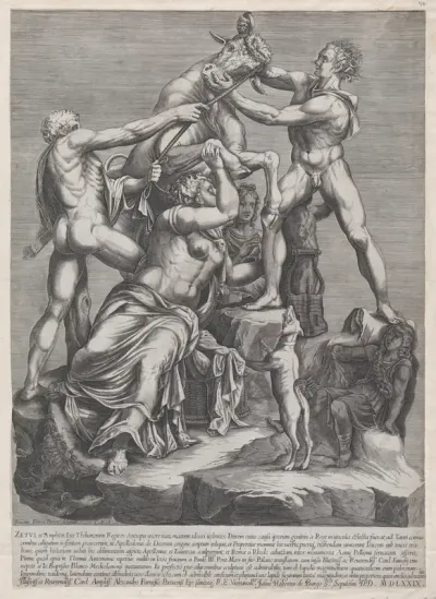 The Fate of Dirce, from "Speculum Romanae Magnificentiae"