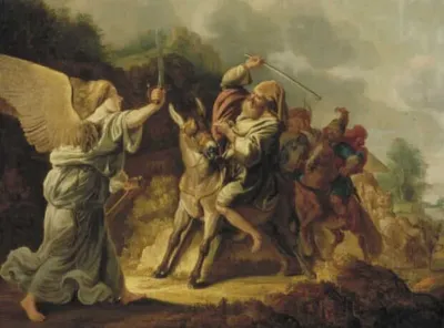 The Female Donkey with the Prophet Bileam Stopped by the Angel