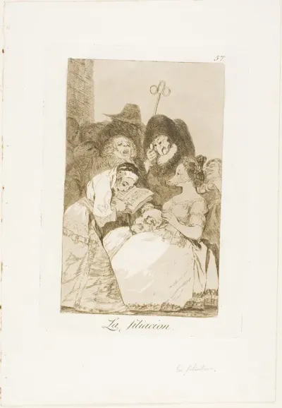 The Filiation, plate 57 from Los Caprichos