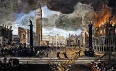 The fire at the Doge's Palace