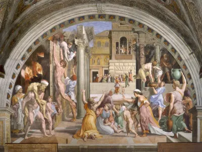 The Fire in the Borgo (detail)
