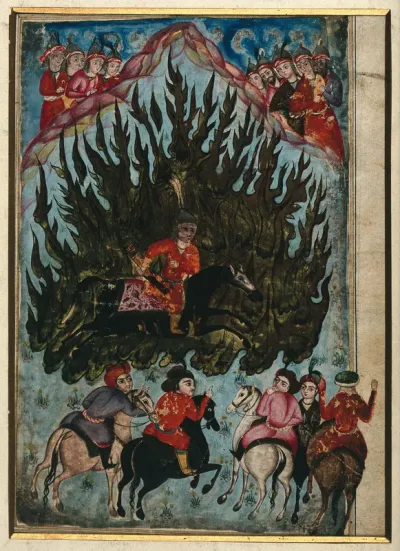 The fire ordeal of Prince Siyavash