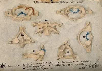 The first and second cervical vertebrae