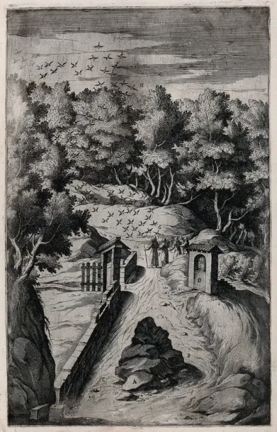 The first encounter between Saint Francis and the birds
