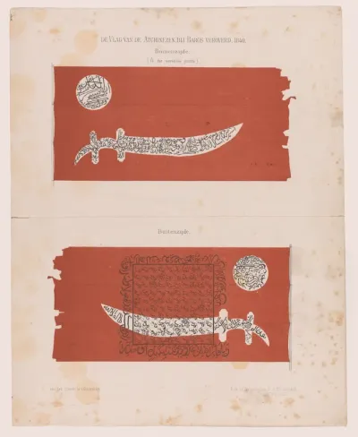 The Flag of the Acehnese Captured at Baros, 1840