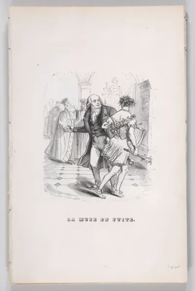 The Fleeing Muse, from "The Complete Works of Béranger"