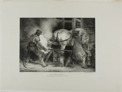 The Flemish Farrier, plate 4 from Various Subjects Drawn from Life and on Stone (The English Suite)