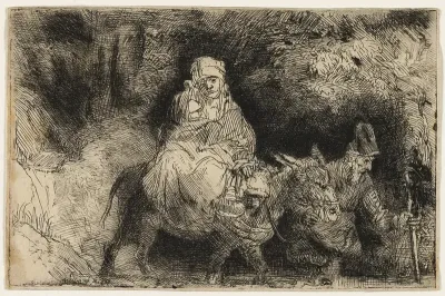 The Flight into Egypt: Crossing a Brook