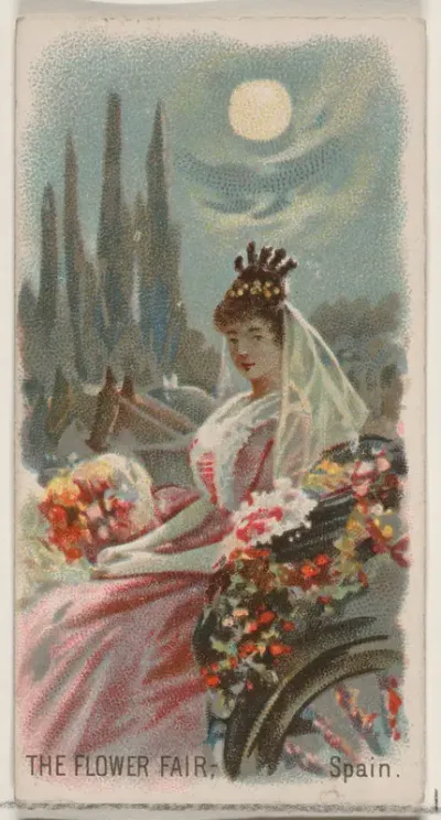 The Flower Fair, Spain, from the Holidays series (N80) for Duke brand cigarettes