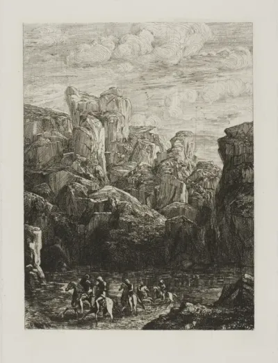 The Ford: Landscape with Horsemen