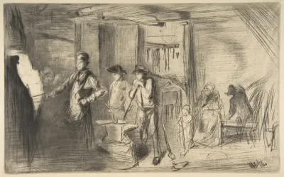 The Forge, from "A Series of Sixteen Etchings of Scenes on the Thames and Other Subjects"