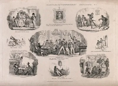 The fortunes of Peter Pickle, Esquire, whose fashionable lifestyle ends with a drink problem