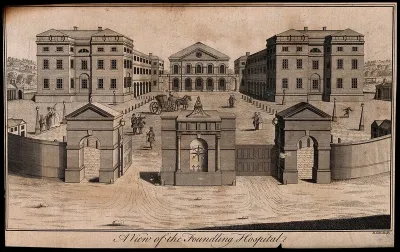 The Foundling Hospital, Holborn, London: a view of the courtyard