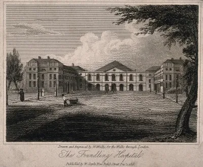 The Foundling Hospital: the main buildings seen from within the grounds
