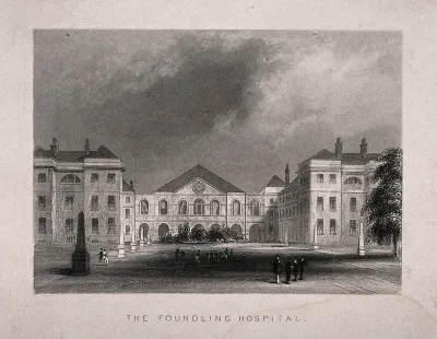 The Foundling Hospital: the main buildings seen from within the grounds