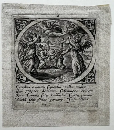 The Four Angels Staying the Winds and the Servants of God Being Marked on the Forehead, from Icones Revelationum... (The Revelations of St John)