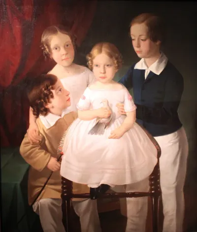 The four children of cabinet manufacturer Franz Zlamal