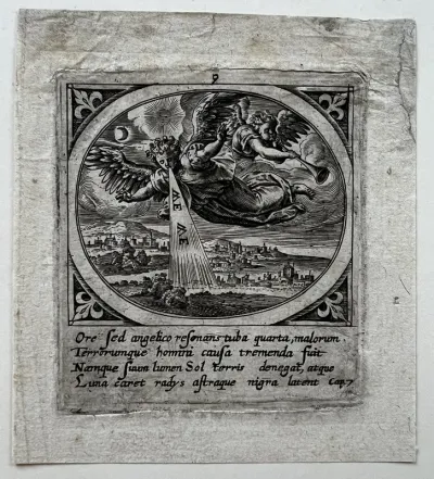 The Fourth Trumpet Call: an Angel Crying Woe, from Icones Revelationum... (The Revelations of St John)