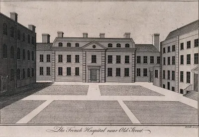 The French Hospital, Old Street, London: view of the front court