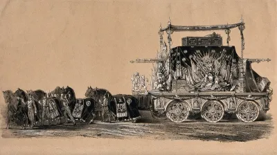 The funeral car of the Duke of Wellington