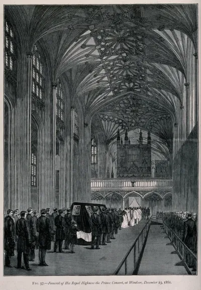 The funeral of Albert Prince Consort, in St George's Chapel, Windsor