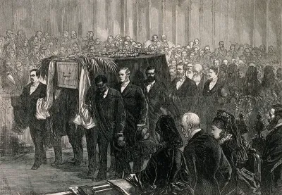The funeral of David Livingstone in Westminster Abbey in 1873