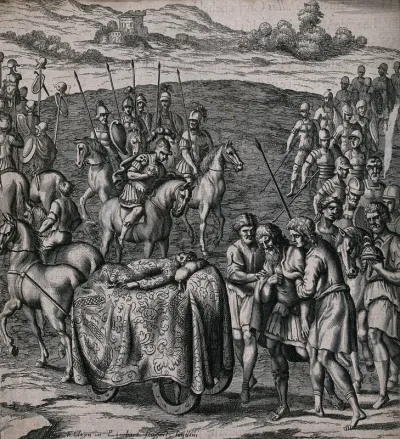 The funeral procession of Pallas, son of Evander